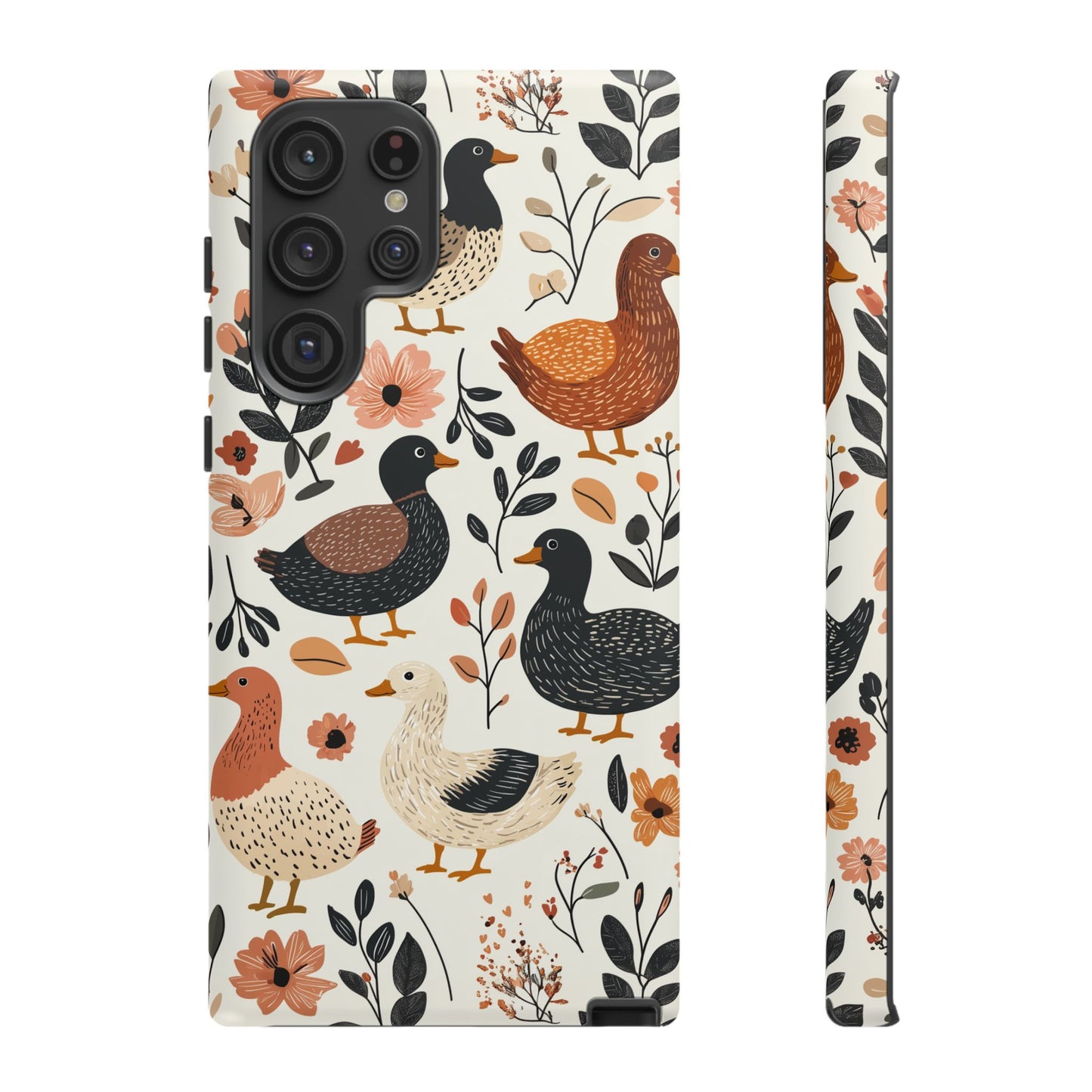 Vintage Duck Case – Floral & Leaf Design