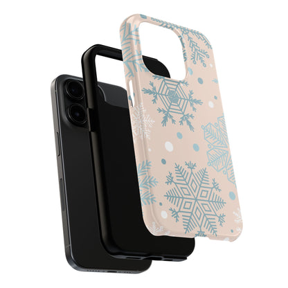 Winter Snowflakes iPhone Case – Shockproof, Smooth Matte Finish, Dual-Layer Protection