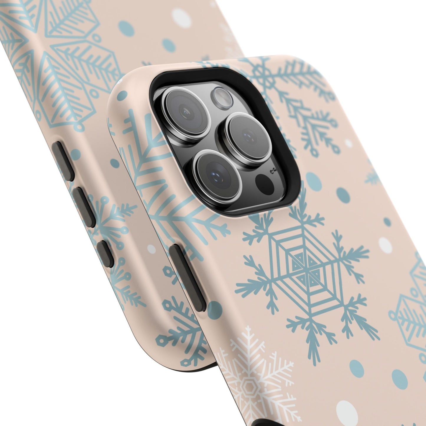 Winter Snowflakes MagSafe iPhone Case – Shockproof, Smooth Matte Finish, Dual-Layer Protection