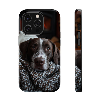 Majestic German Shorthaired Pointer MagSafe iPhone Case – Sunset Prairie Design