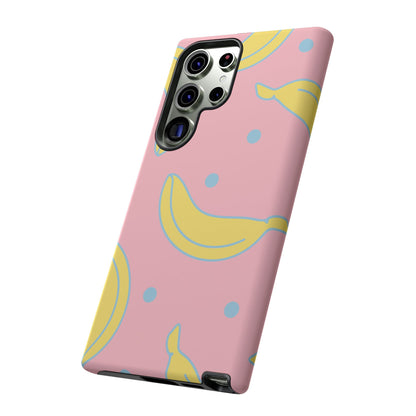 Pink Banana Pop Samsung Galaxy Case – Cute Pastel Design with Fun Retro Vibe