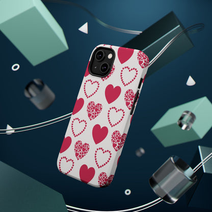 Clustered Pink Hearts MagSafe iPhone Case