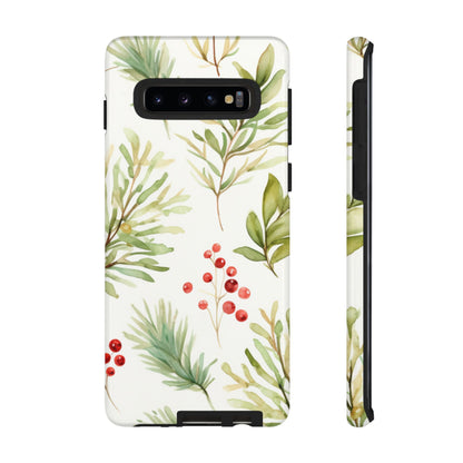 Winter Greenery & Berry Watercolor – Samsung Galaxy Series Case