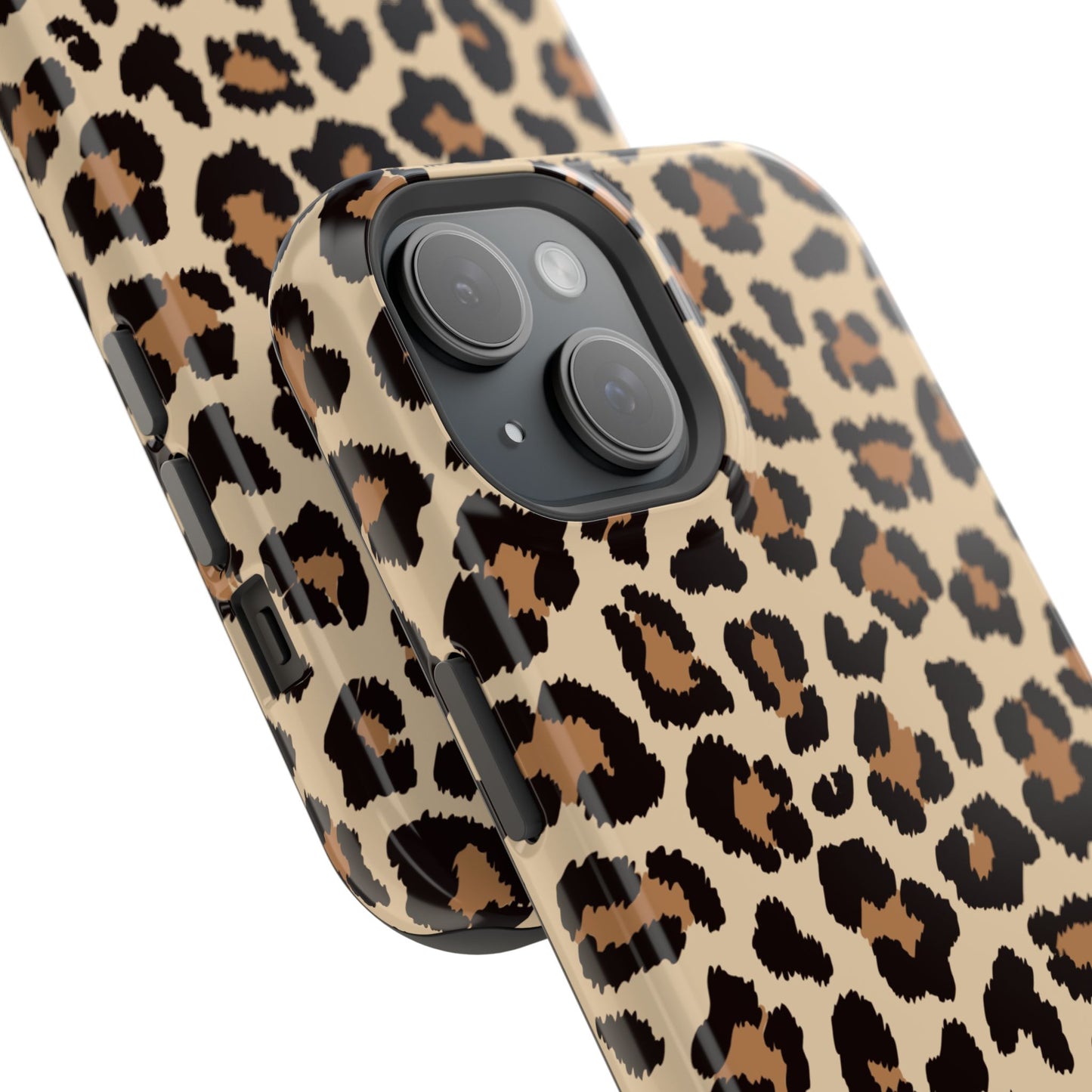 Wild Leopard Print Tough MagSafe iPhone Case – Bold Animal Pattern Design with Dual-Layer Protection