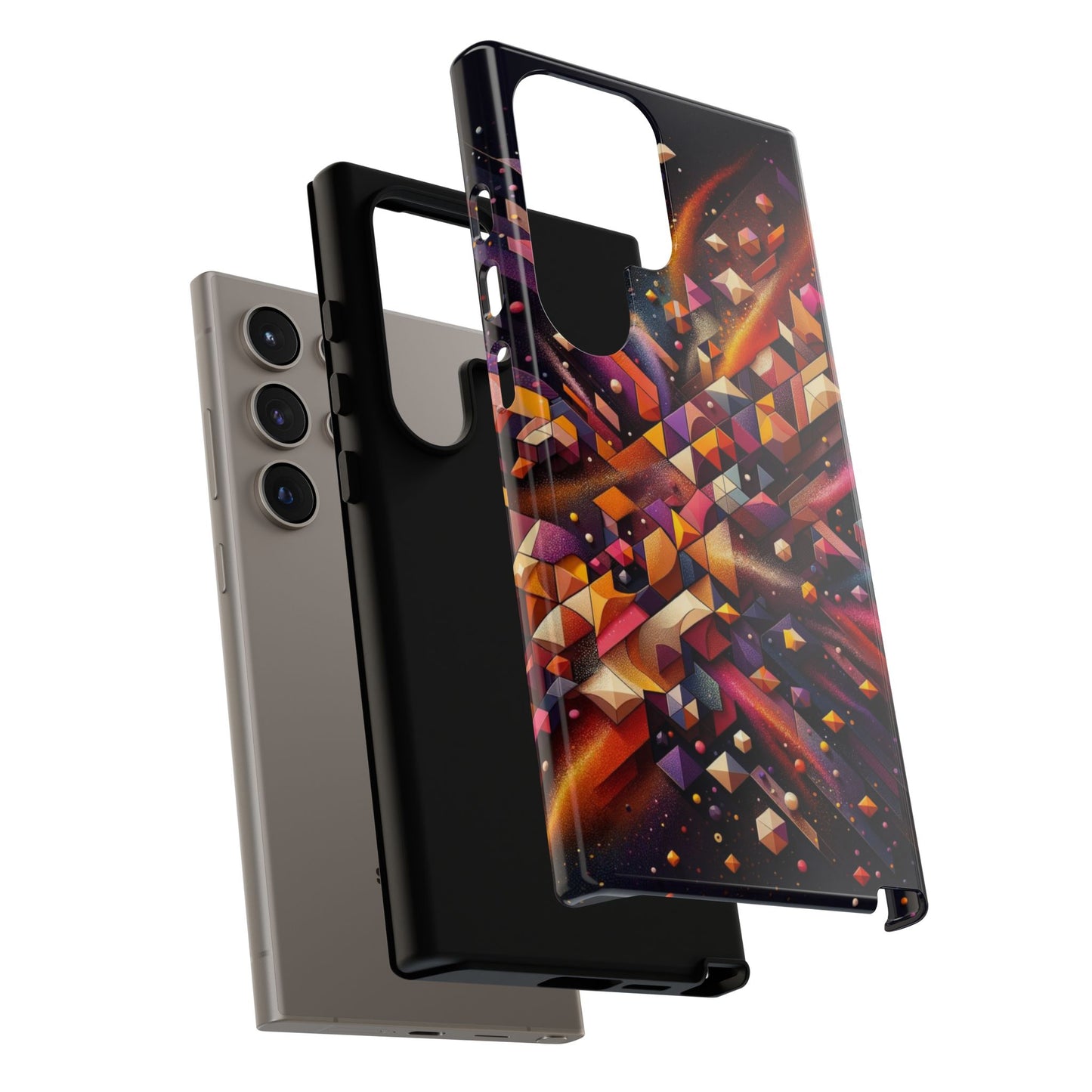 Vibrant Geometric Case | Futuristic Cosmic Art