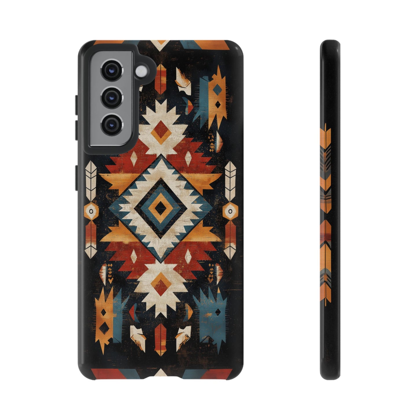 Southwestern Arrow & Diamond Tough Samsung Galaxy Case – Bold Tribal Design, Dual-Layer Protection