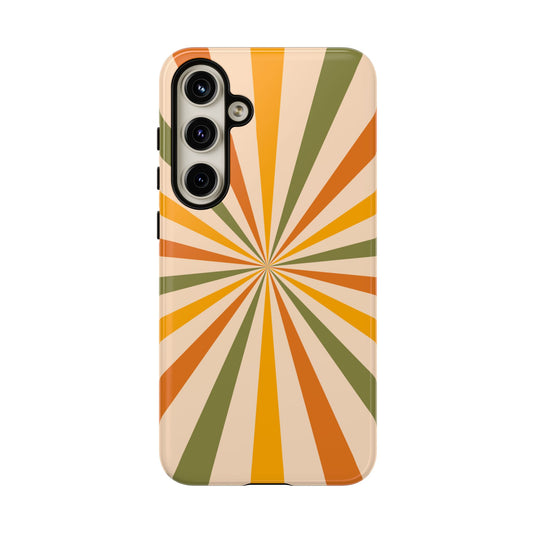 Retro Sunburst Samsung Galaxy Case – Bold Geometric Design, Durable Shockproof Protection