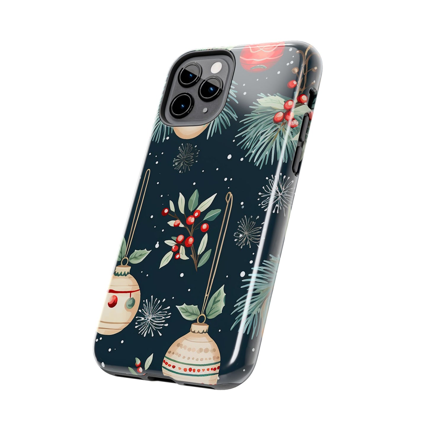 Elegant Christmas Ornaments and Pine - iPhone Series Case