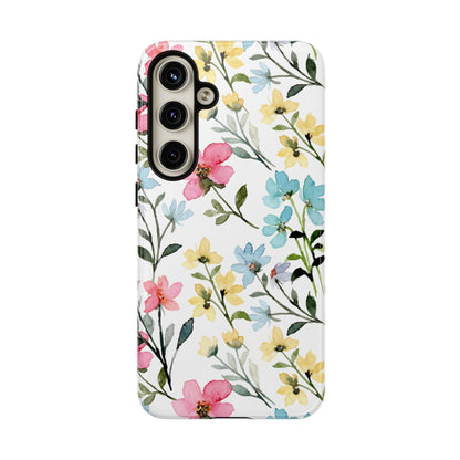 Watercolor Floral Bliss – Samsung Galaxy Case with Pastel Flower Design