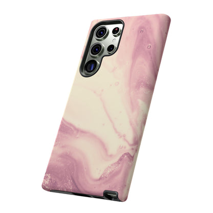 Blush Marble Glow – Samsung Galaxy Case with Rose Gold Swirl Design