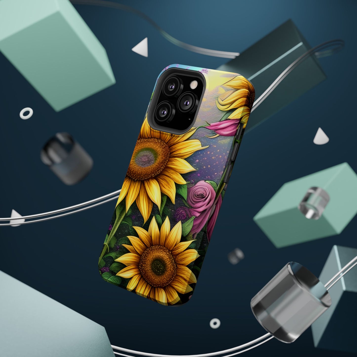 Whimsical Sunflower & Rose Garden - MagSafe iPhone Series Case