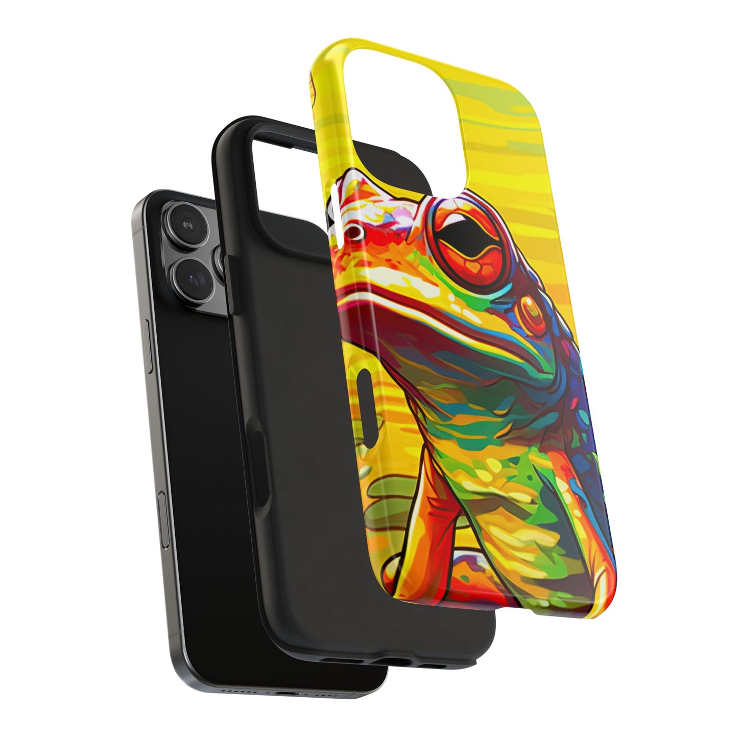 Vibrant Rainbow Frog Design – iPhone Series Case