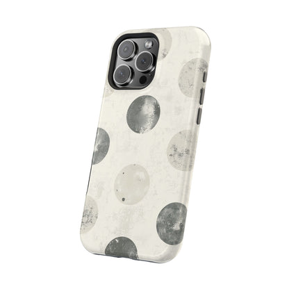 Vintage Polka Dot MagSafe iPhone Case - Neutral Retro Protective Cover