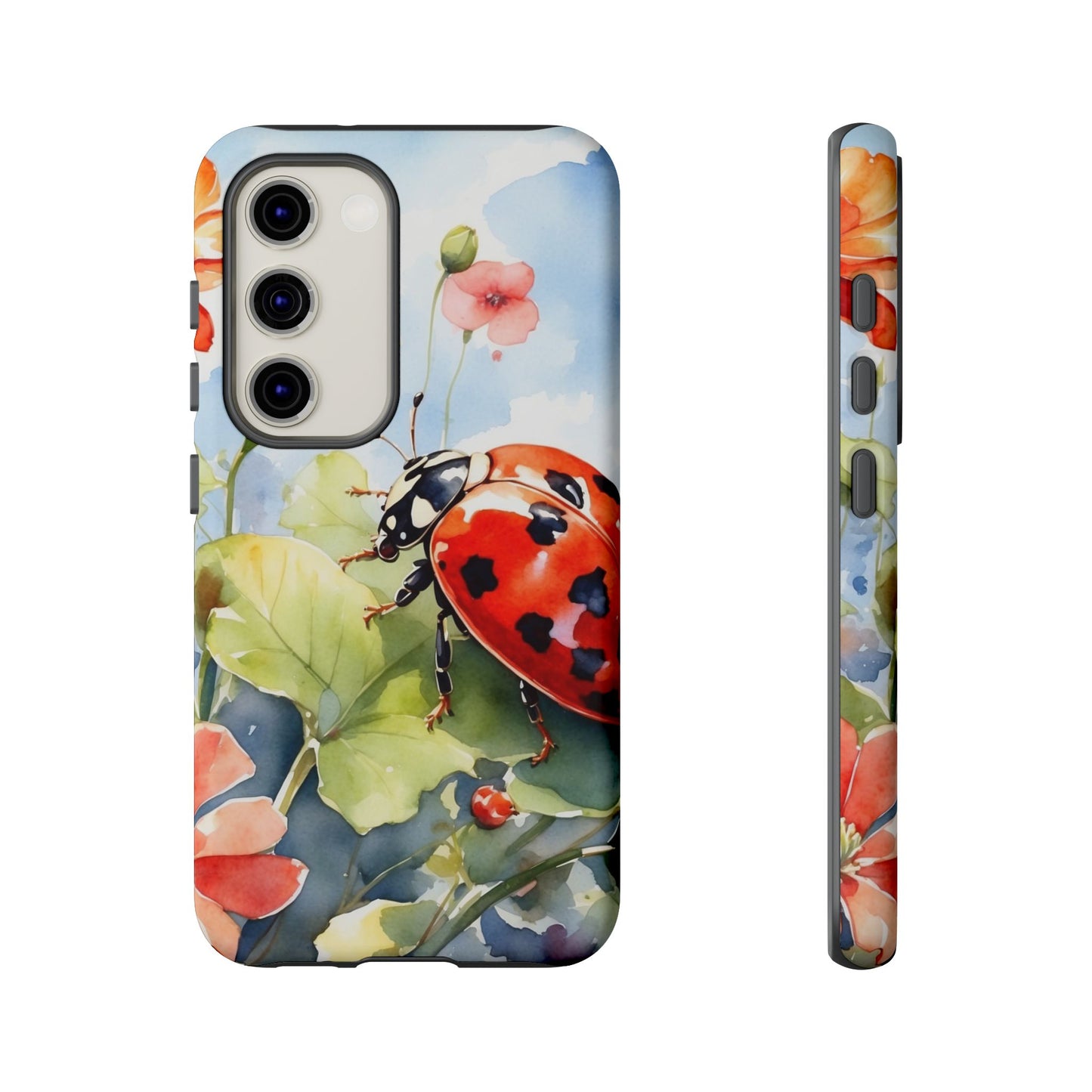 Watercolor Ladybug & Poppy Fields - Samsung Galaxy Case