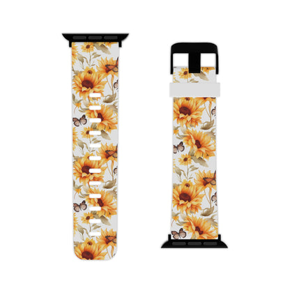  Sunflower & Monarch Garden  Apple Watch Band