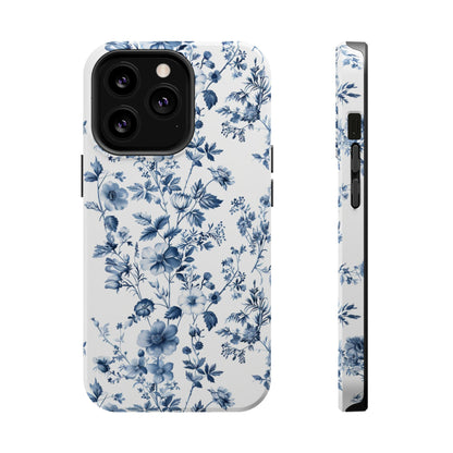 Enchanted Garden Blue Toile iPhone Case