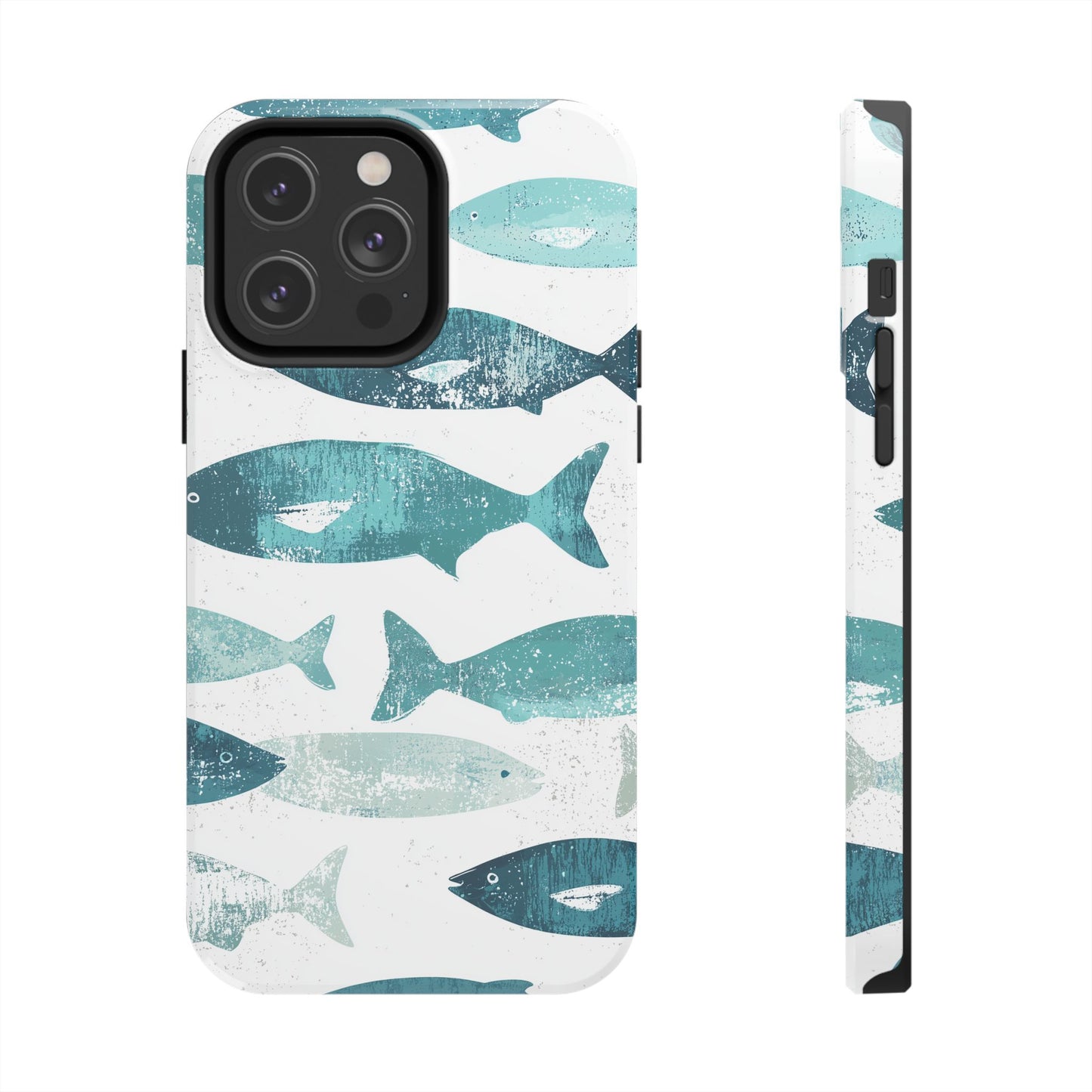 Vintage Blue Fish Print - iPhone Series Case