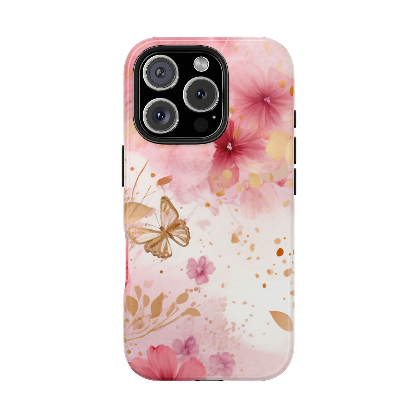 Blush Pink Floral Butterfly - iPhone Case