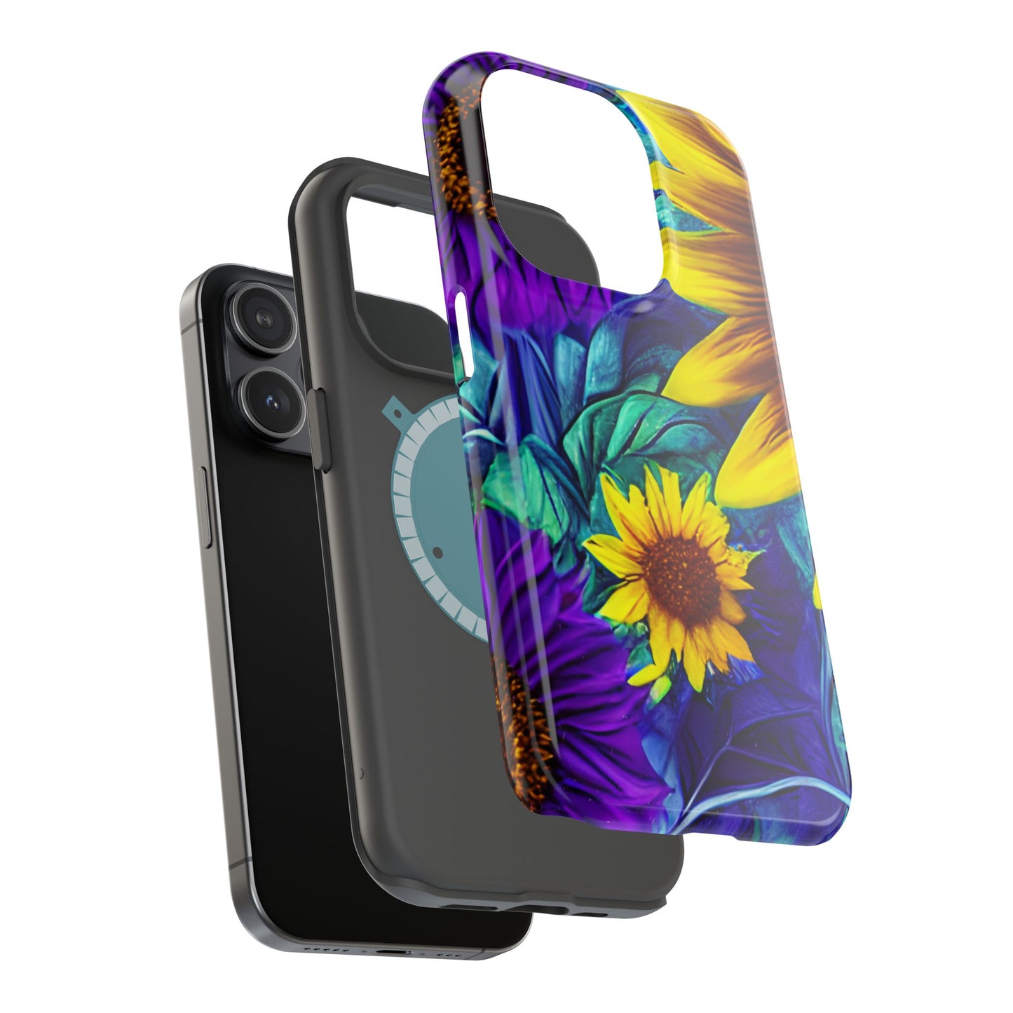 Purple & Gold Sunflower Dream - MagSafe iPhone Series Case