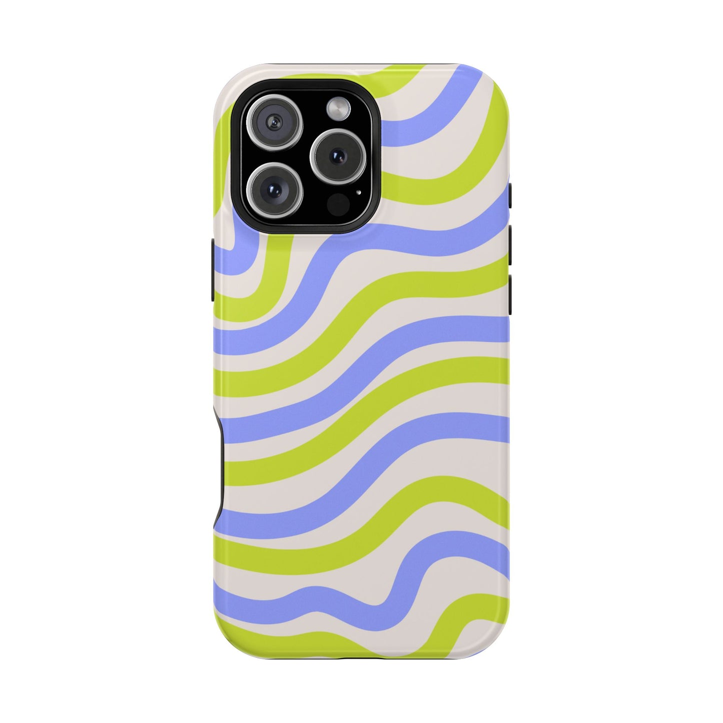 Neon Wave MagSafe iPhone Case – Bold Dual-Layer Protection with 70s-Inspired Vibe