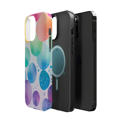 Pastel Galaxy Bubbles  MagSafe iPhone Case – Slim Design, Glossy Finish