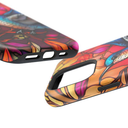 Radiant Multicolor Bird Artwork - MagSafe iPhone Case