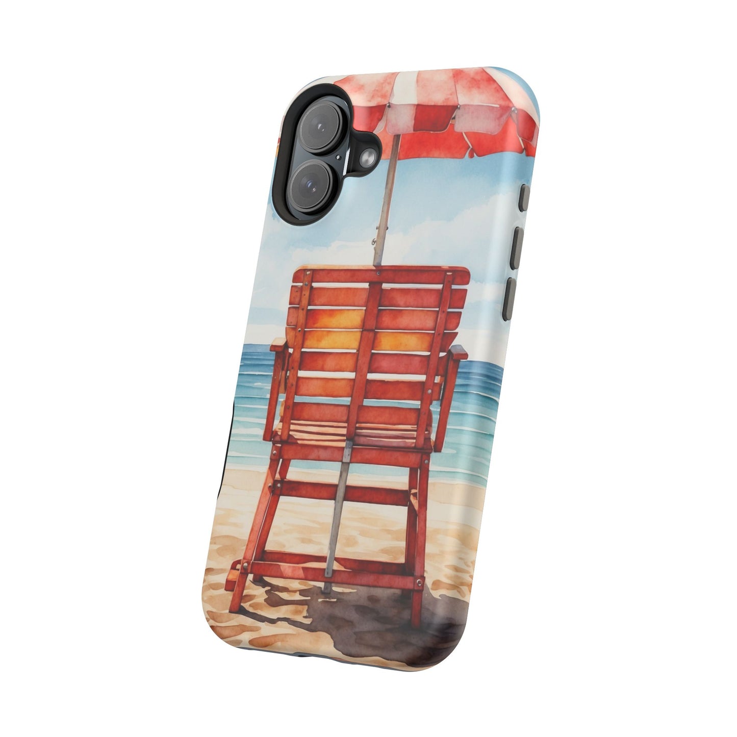 Beachfront Sunset Lounge MagSafe iPhone Case – Rearview Edition