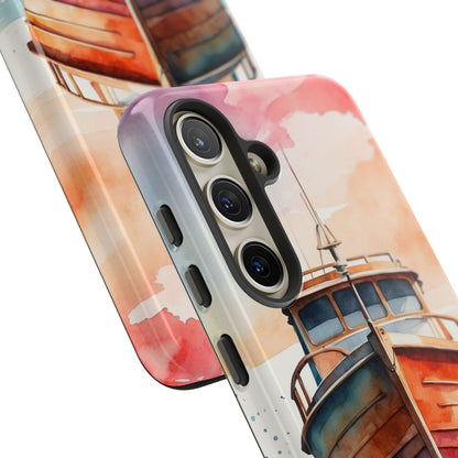 Sunset Sail Watercolor Boat – Samsung Galaxy Series Case