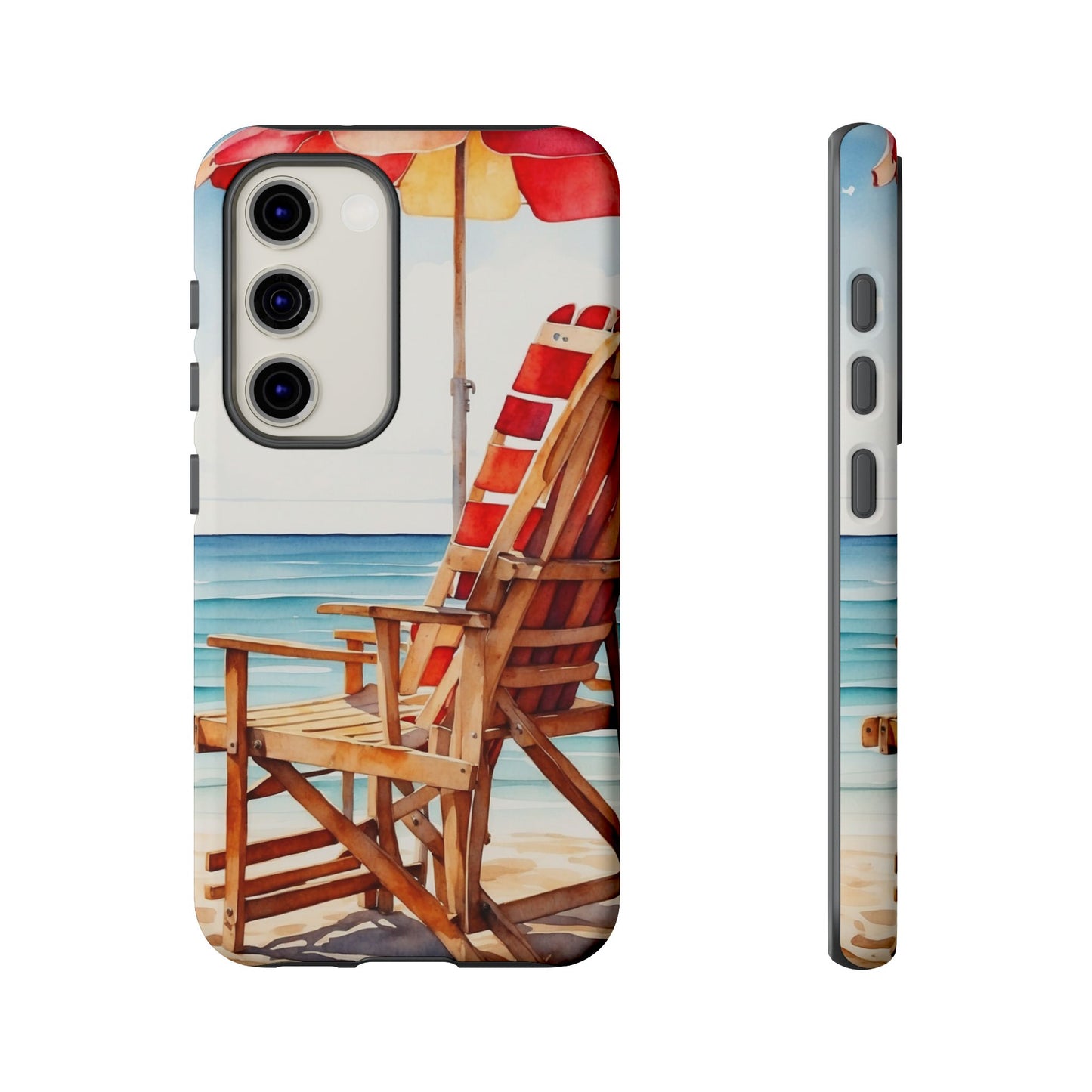 Beach Bliss Samsung Galaxy Case – Relaxing Seaside Chair and Umbrella Design