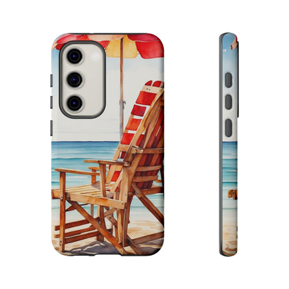 Beach Bliss Samsung Galaxy Case – Relaxing Seaside Chair and Umbrella Design