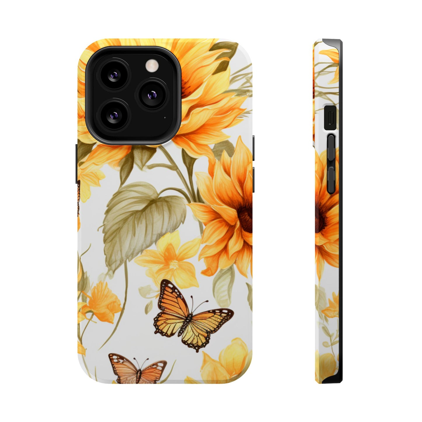 Sunflower & Butterfly Bliss - MagSafe iPhone Series Case