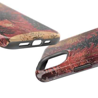 Rustic Red Winter Forest - MagSafe iPhone Series Case