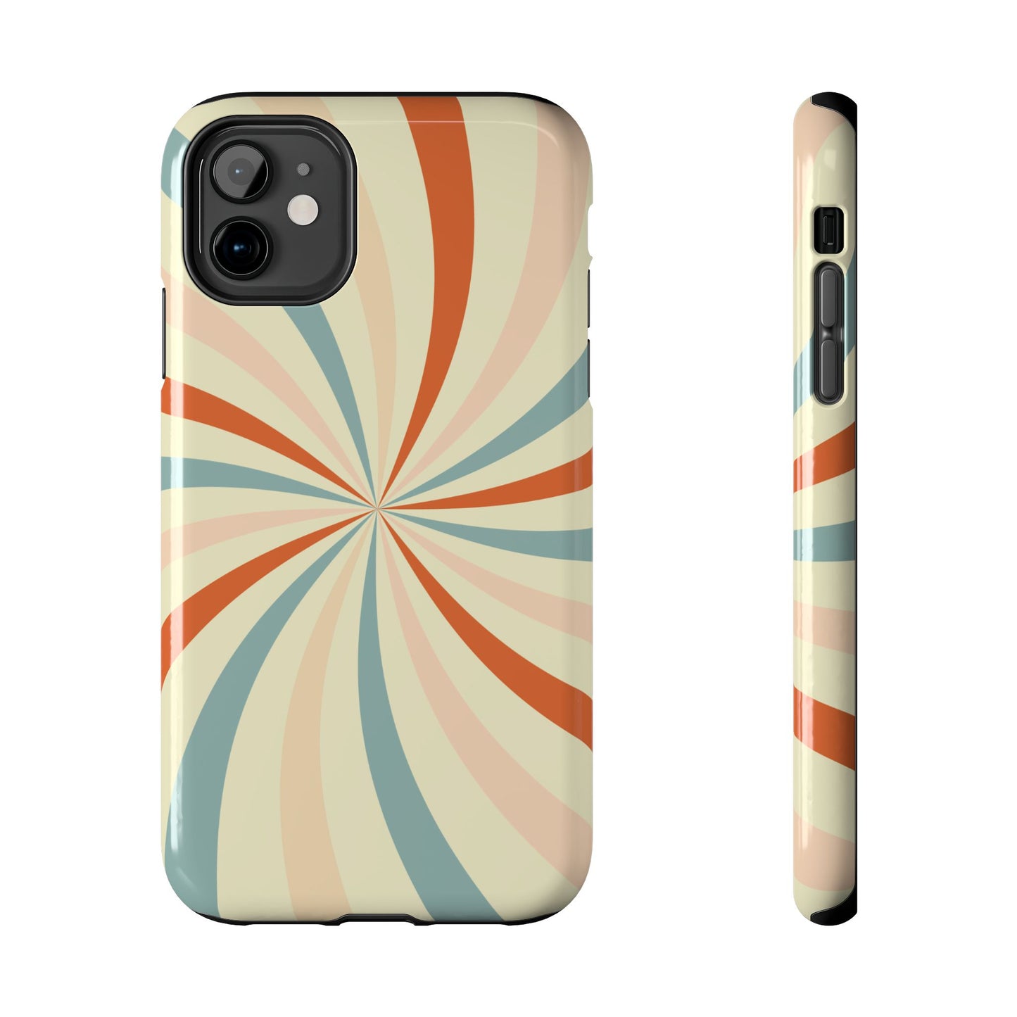 Retro Swirl iPhone Case – Durable, Vintage-Inspired Design with Dual-Layer Protection