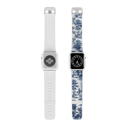 Vintage Charm Blue Toile Apple Watch Band