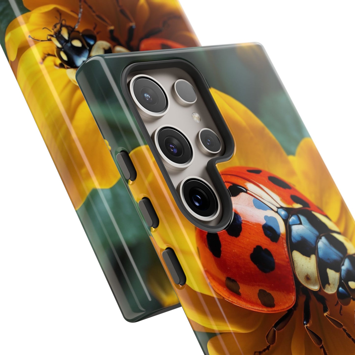 Golden Blooms & Ladybug Charm - Samsung Galaxy Case