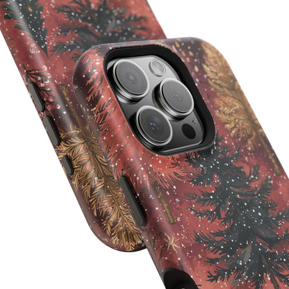 Rustic Red Winter Forest - MagSafe iPhone Series Case