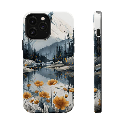 Silver Alpine Wildflower iPhone Case