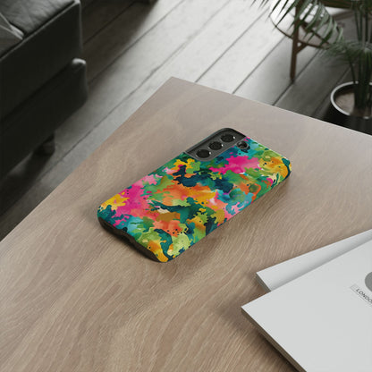 Vibrant Watercolor Splash Samsung Galaxy Case – Multicolor Abstract Artistic Design