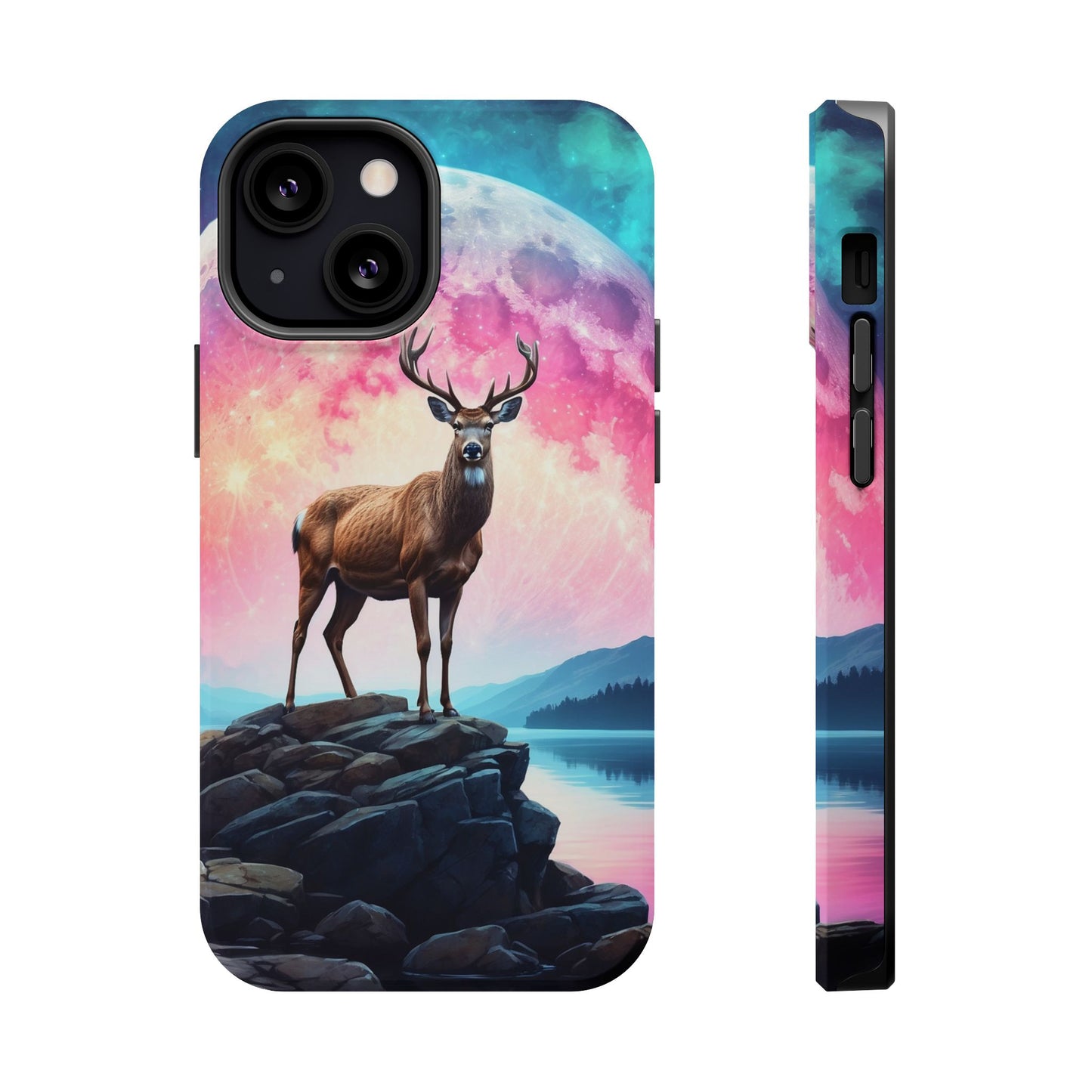 Vibrant Stag in Bloom – MagSafe iPhone Case