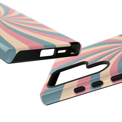 Vintage Pastel Swirl  Samsung Galaxy Case – Dual-Layer Protection with 70s-Inspired Design