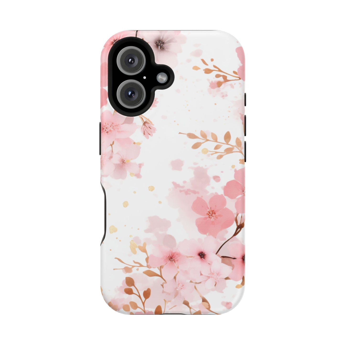 Soft Pink Cherry Blossom MagSafe Case – Floral Elegance with Wireless Charging