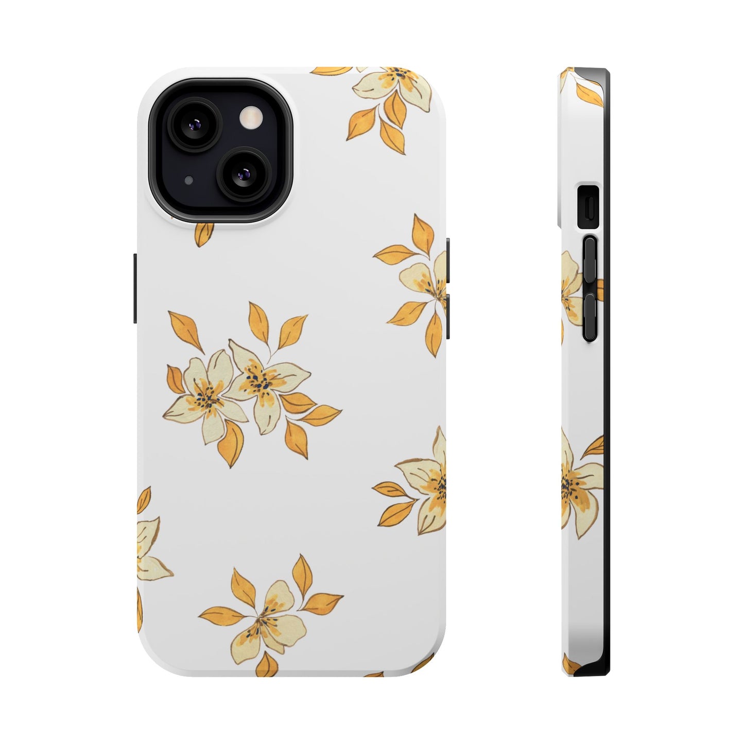 Delicate Yellow Blossom MagSafe iPhone Case – Minimalist Floral Design with Matte Finish