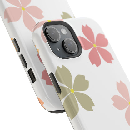 Pastel Sakura Blossom Tough MagSafe iPhone Case – Durable Design with Soft Matte Finish