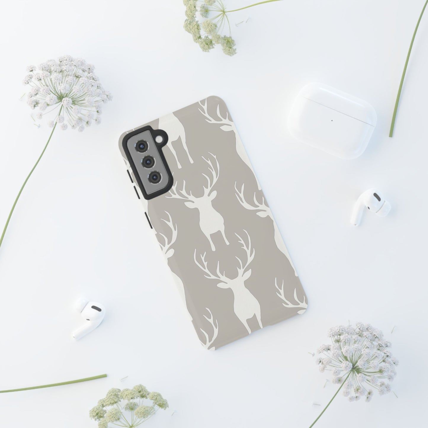 Minimalist Deer Silhouette Pattern – Samsung Galaxy Series Case