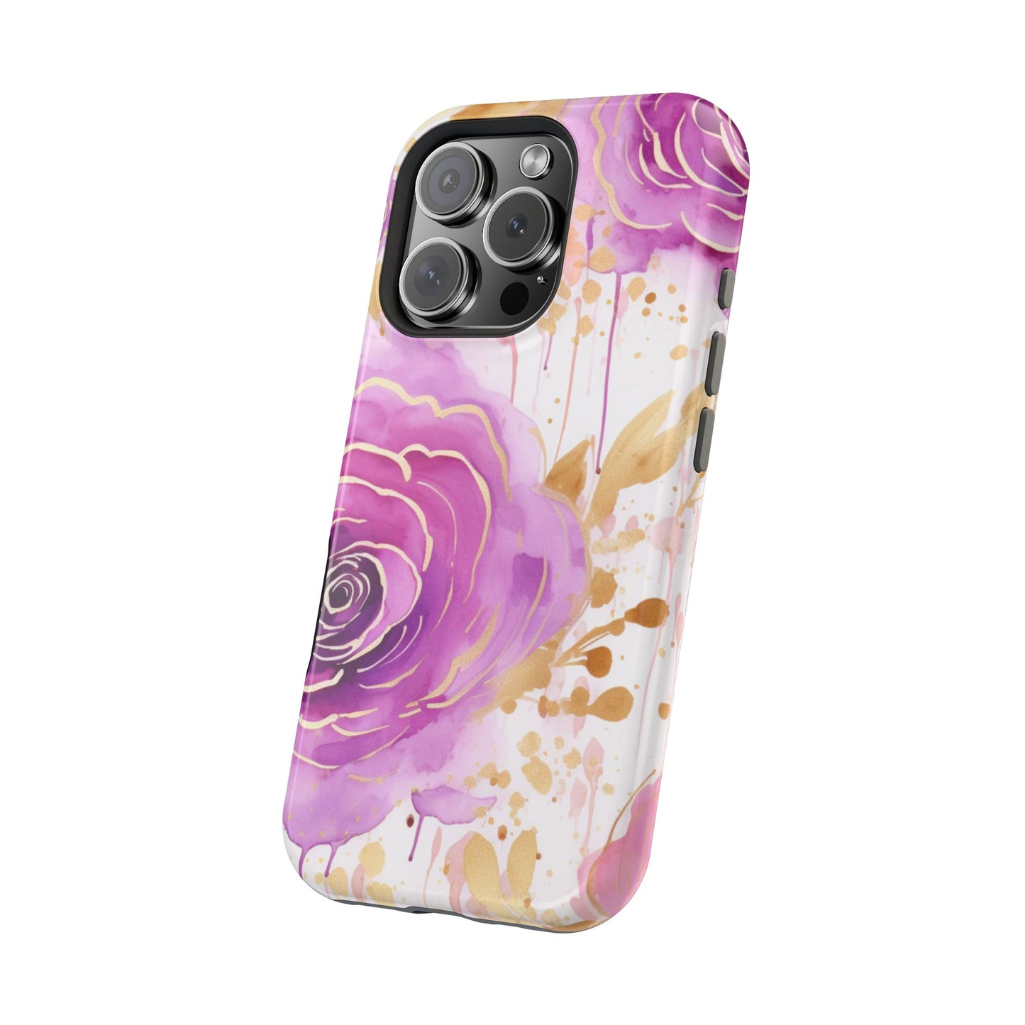 Radiant Purple & Gold Floral - MagSafe iPhone Series Case