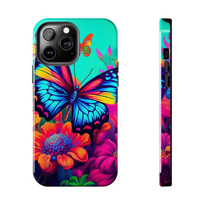 Vivid Butterfly & Floral Burst - iPhone Series Case