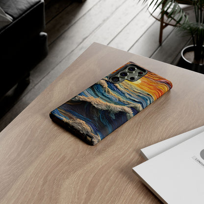 Textured Ocean Sunset Waves – Samsung Galaxy Series Case