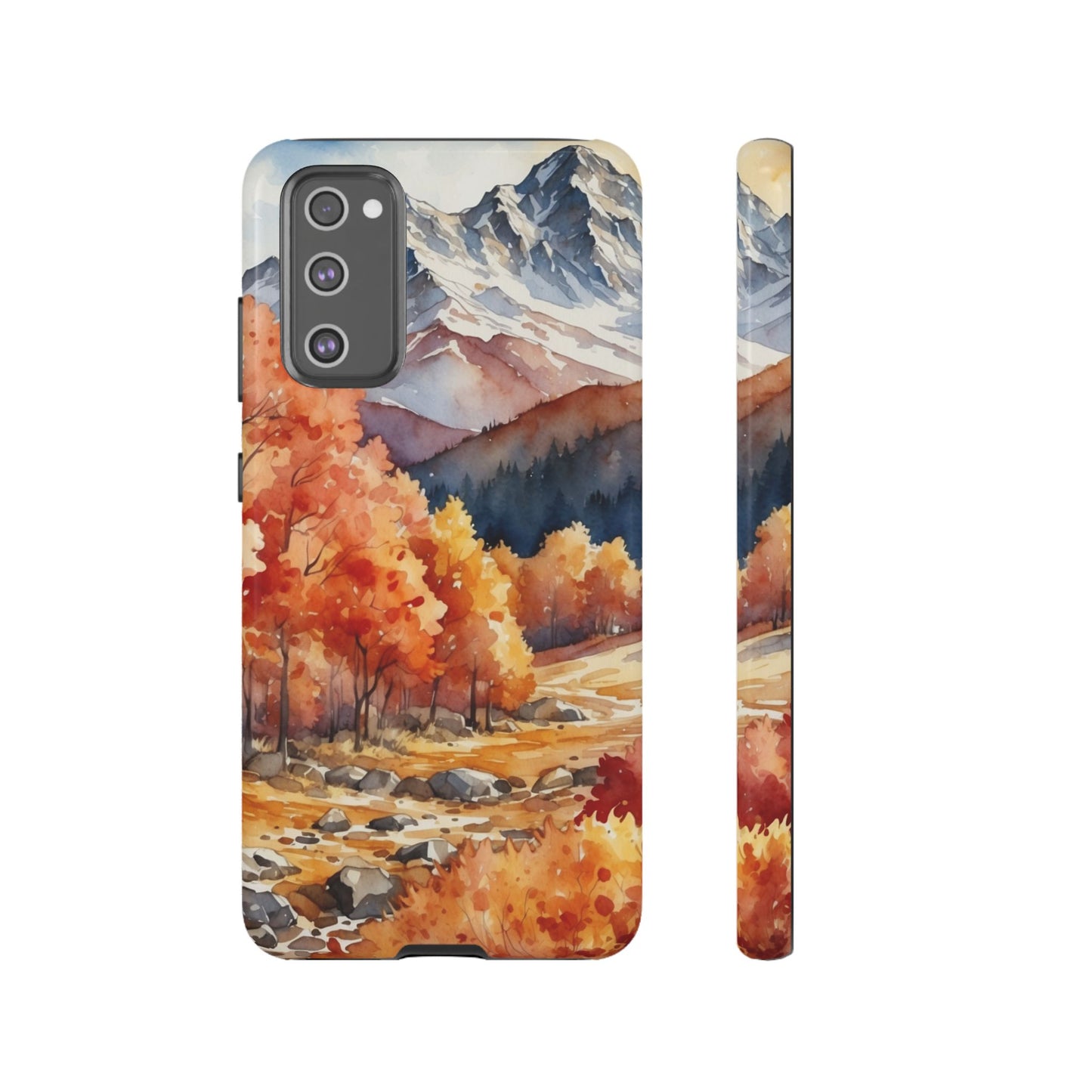 Watercolor Autumn Forest and Mountains - Samsung Galaxy Case