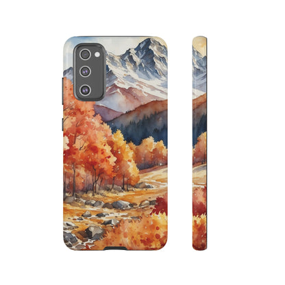 Watercolor Autumn Forest and Mountains - Samsung Galaxy Case