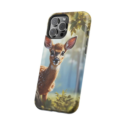 Whimsical Fawn in a Sunlit Forest MagSafe iPhone Case